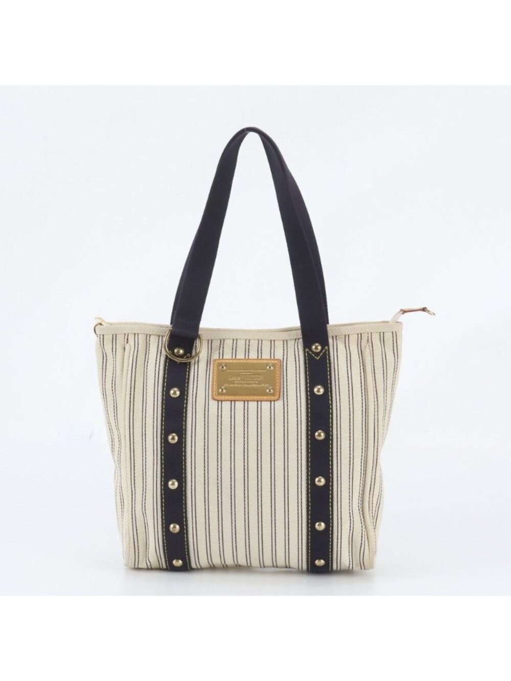Louis Vuitton Antigua Cabas MM Leather Tote Bag Shoulder